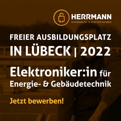 Freier Ausbildungsplatz: Elektroniker:in für Energie- und Gebäudetechnik in Lübeck zum 01.09.2022⚡️
