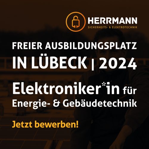 Freier Ausbildungsplatz: Elektroniker:in für Energie- und Gebäudetechnik in Lübeck zum 01.08.2024⚡️